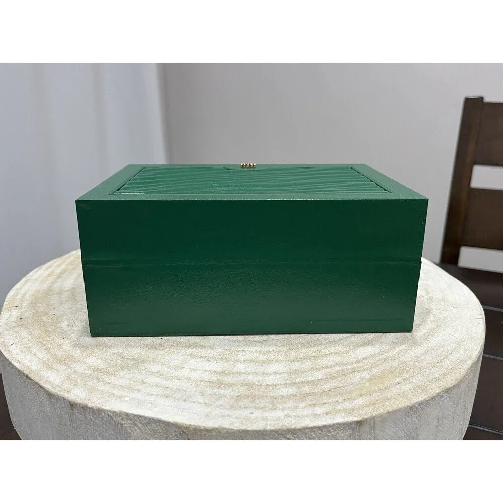 Official Rolex Green Wave Watch Box Oyster M 39139.04 Cream Outer Sleeve Cushion